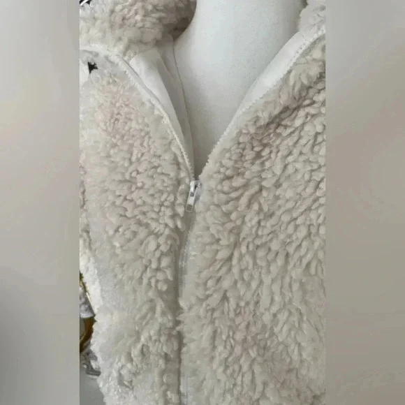 LONG SLEEVE TEDDY BEAR ZIP UP JACKET Size Large women’s sweater jacket - Picture 10 of 14